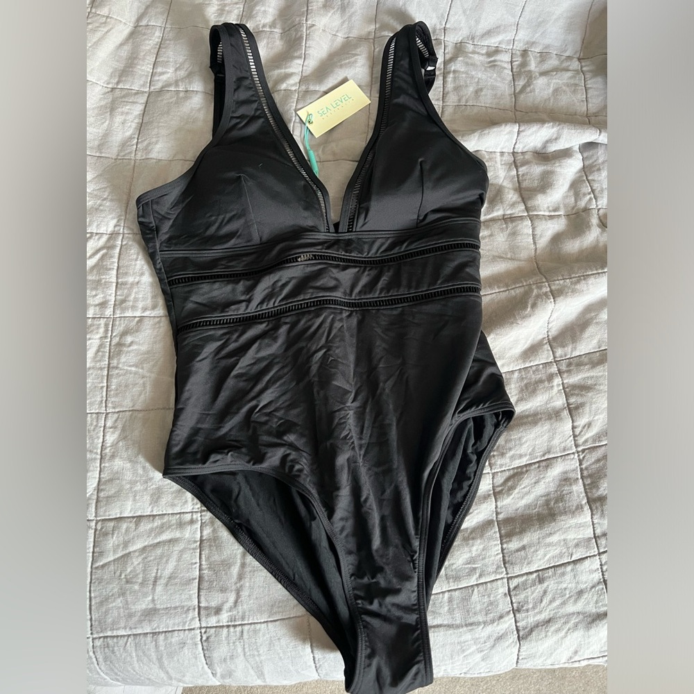 NWT sexy black one piece bathing suit